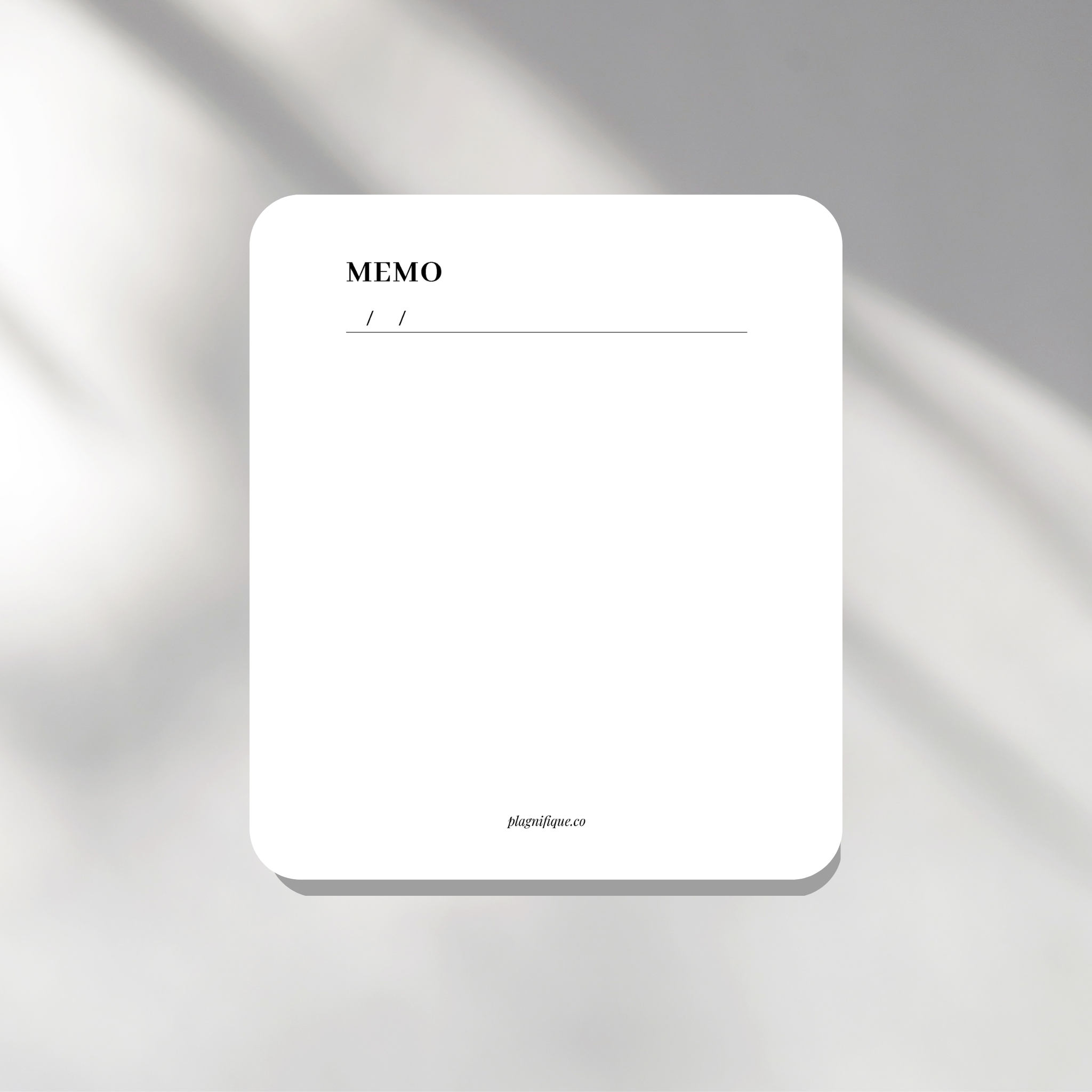 Memo | Routine Card - 8.5x10cm